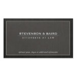 Attorney Dark Gray Linen Look Business Card