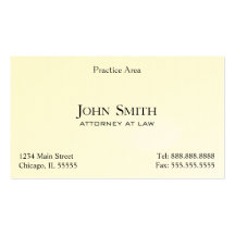 Attorney, Elegant Clean II Business Card Template