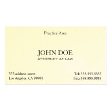 Attorney Elegant Clean II Business Card Template