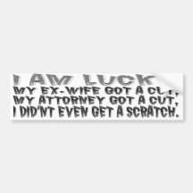 Attorney Ex Wife Bumpersticker. Bumper Stickers