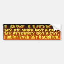 Attorney Ex Wife Bumpersticker. Bumper Stickers