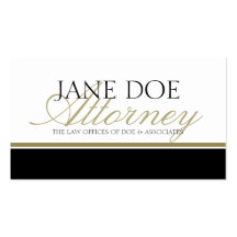 Attorney Gold Script Business Card