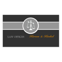 Attorney Justice Scales Black White Grey Business Cards