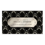 Attorney Law Office Quilted Leather business card