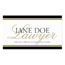 Attorney/Lawyer Gold Script Business Cards