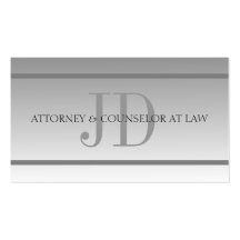 Attorney Lawyer Law Firm Office Fade Monogram Business Card Template