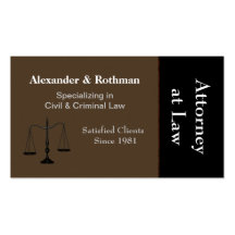 Attorney or Lawyer Business Card