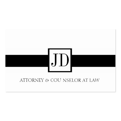 Attorney Ribbon Square Business Card Template