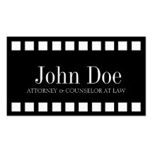 Attorney Ribbons Square Black Business Card Template