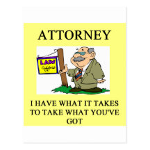 attorneys and lawyers joke postcard