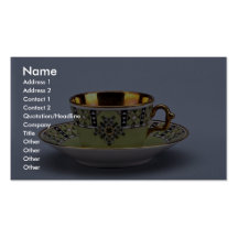 Attractive 20th century coffee cup and saucer business card
