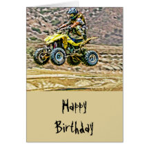 ATV Off Road Running Greeting Cards