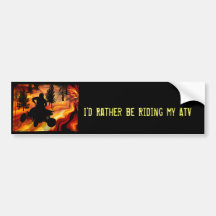 ATV on the Road from Hell Bumper Sticker