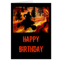 ATV on the Road from Hell Greeting Cards