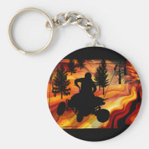ATV on the Road from Hell Key Chain