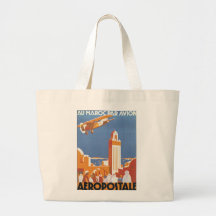 Au Maroc Par Avion Canvas Bags