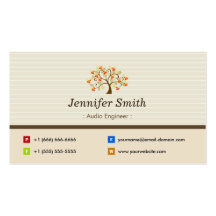 Audio Engineer - Elegant Tree Symbol Business Card Templates