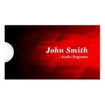 Audio Engineer - Modern Dark Red Business Card Template
