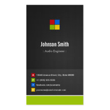 Audio Engineer - Premium Creative Colorful Business Card Templates