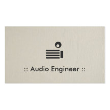 Audio Engineer Simple Elegant Professional Business Card Template