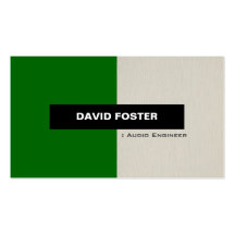 Audio Engineer - Simple Elegant Stylish Business Card