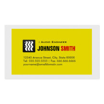 Audio Engineer - Urban Yellow White Business Card Templates