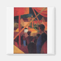 August Macke - Seiltänzer 1914 Oil Canvas Circus Fridge Magnet