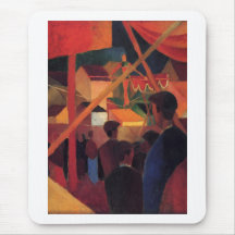 August Macke - Seiltänzer 1914 Oil Canvas Circus Mousemats