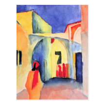 August Macke - View into a Lane Post Card
