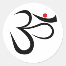 AUM ROUND STICKER