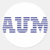 AUM ROUND STICKERS