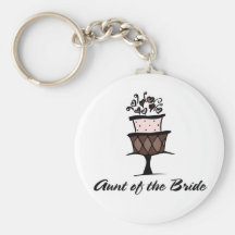 Aunt of the Bride Cake Key Chain