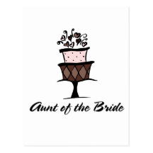 Aunt of the Bride Cake Post Card