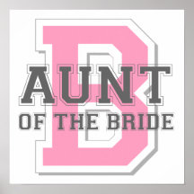 Aunt of the Bride Cheer Print