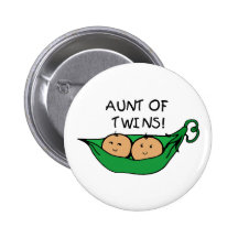 Aunt of Twins Pod Button