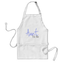 Aunt To Be (Blue Script) Aprons