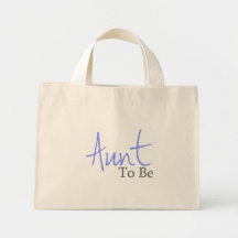 Aunt To Be (Blue Script) Bags