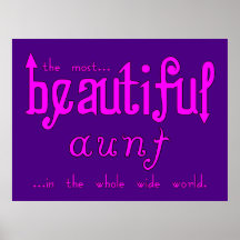 Aunties Birthdays Parties Christmas Beautiful Aunt Poster
