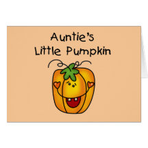 Auntie's Little Pumpkin Tshirts and Gifts Cards
