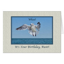 Aunt's Laughing Gull Bird Birthday Card