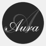 Aura-Front Round Sticker