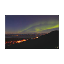 Aurora over Eagle River, Alaska Canvas Stretched Canvas Prints