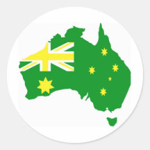 Aussie Flag Map Sticker
