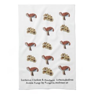 Aussie fungi Tea Towels