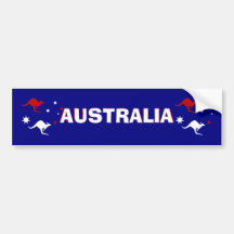 Aussie Kangaroo and Southern Cross  Bumper Sticker