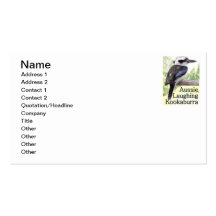 Aussie Laughing Kookaburra Business Card Templates