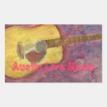 Austin Live Music Rectangle Stickers