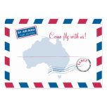 Australia Air Mail Escort/Seating Card Wedding Business Cards