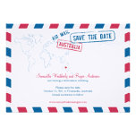 Australia Air Mail Wedding Save The Date Invite