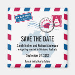 Australia Air Mail Wedding Save the Date Fridge Magnets